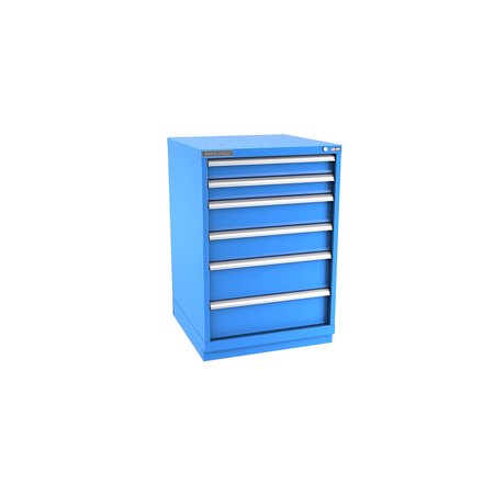 CHAMPION TOOL STORAGE Modular Tool Cabinet, 6 Drawer, Blue, Steel, 28 in W x 28-1/2 in D x 41-3/4 in H S18000602ILCFTB-BB